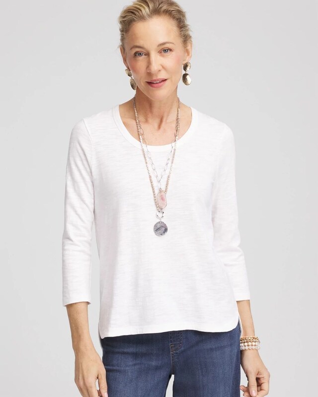 Slub 3/4-Sleeve Tee - image 1